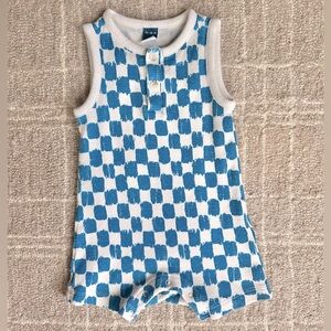 OLD NAVY • Blue and White Checkered Sleeveless Romper